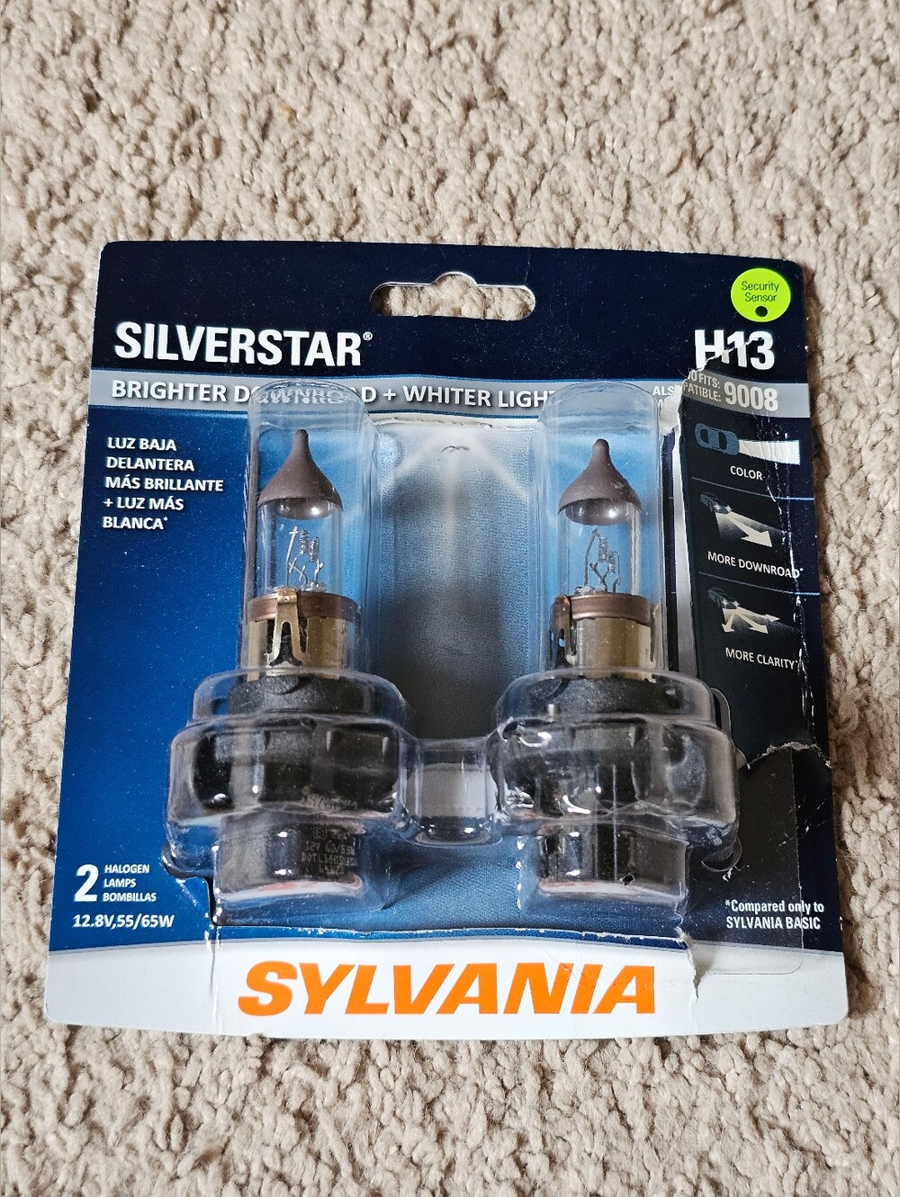Sylvania Silverstar H13 / 9008 High Performance Headlight Bulbs - Set of 2